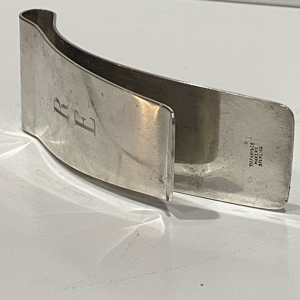 Vintage Tiffany & Co. Makers Big Money Clip “RE” - Picture 7 of 10